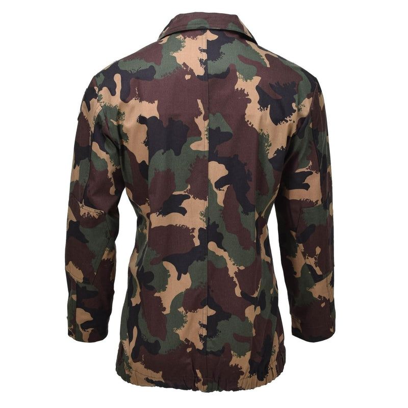 Original Hungarian Military field jacket M1990 four-color woodland shirts elasticated hem offer comfort