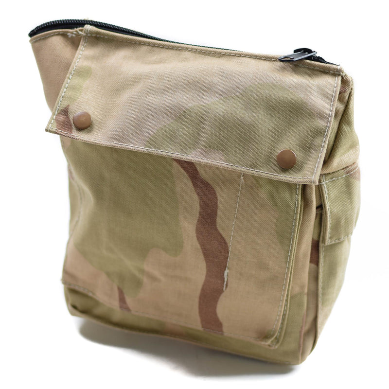 Genuine Dutch Army Gas mask bag Military Surplus Desert camo Shoulder pouch