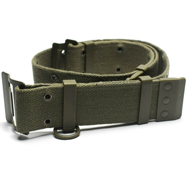 Original French army webbing belt Famas Olive OD web belt France Military