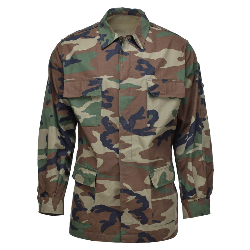 Genuine Turkish BDU combat jacket durable ripstop woodland camo military issue