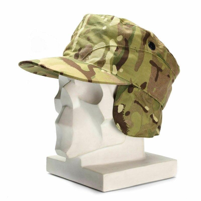 Genuine British UK army ear flaps cap MTP camouflage military hat multicam