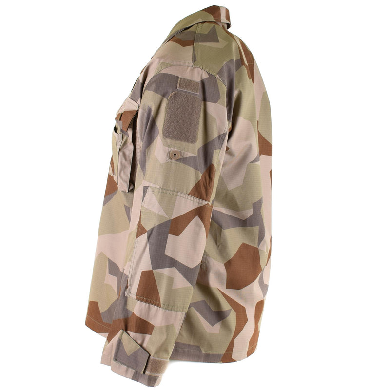 Genuine Swedish army M90 jacket Desert camo field troops lightweight shirt NEW