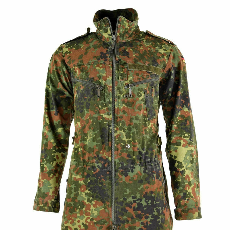 Original German army flecktarn camo overall suit combat tanker coverall jumpsuit