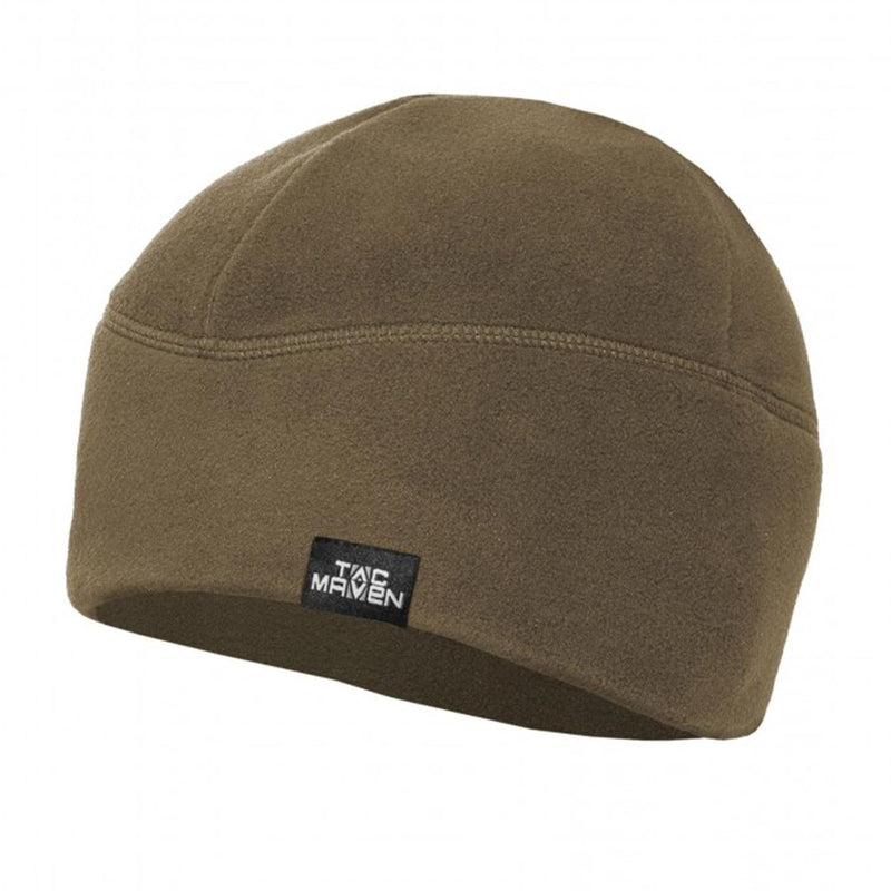 brown fleece winter watch hat
