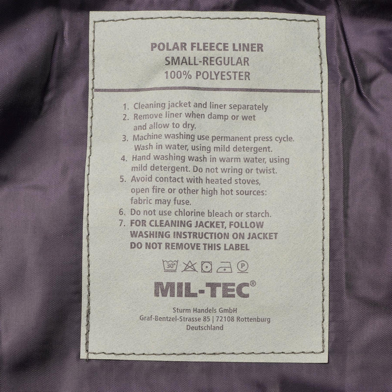 Mil-Tec brand Parka w winter liner warm Black jacket waterproof Men Rain Gear
