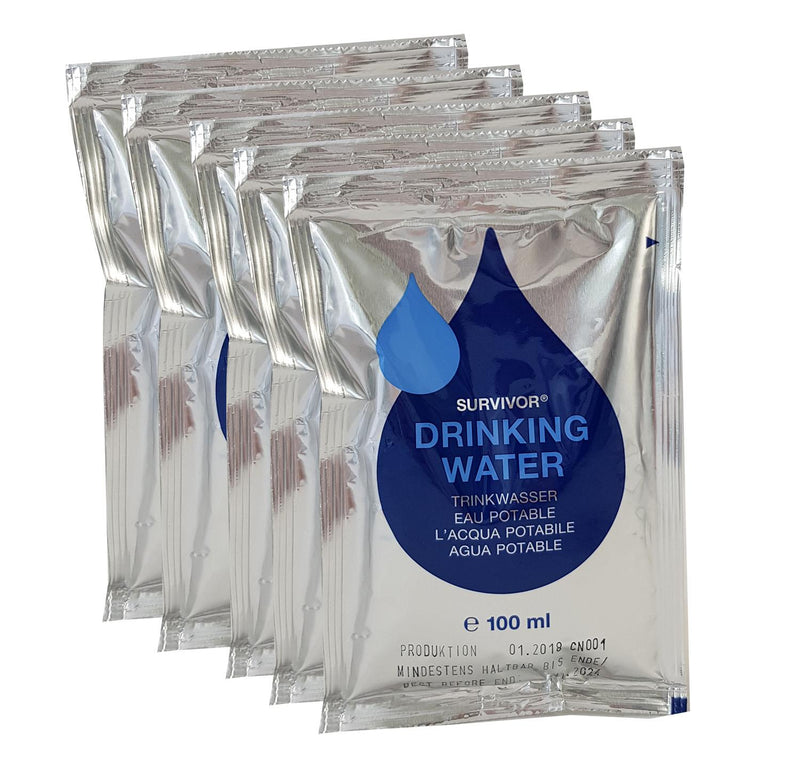 Katadyn Brand Trans-Ocean Emergency Drinking Water Ration Pack (5x100 ml) Canned