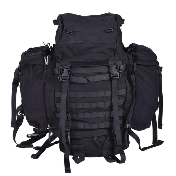 Original Dutch military large backpack camping hiking daypack 40+20 liters black
