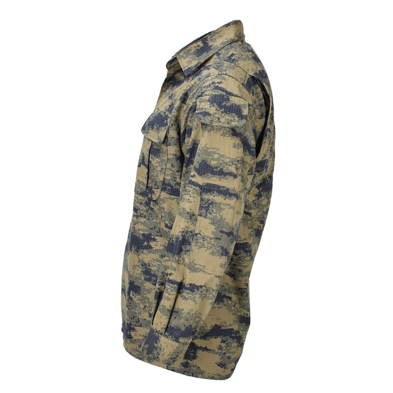Original Turkish army tactical jacket blue digital camouflage durable ripstop