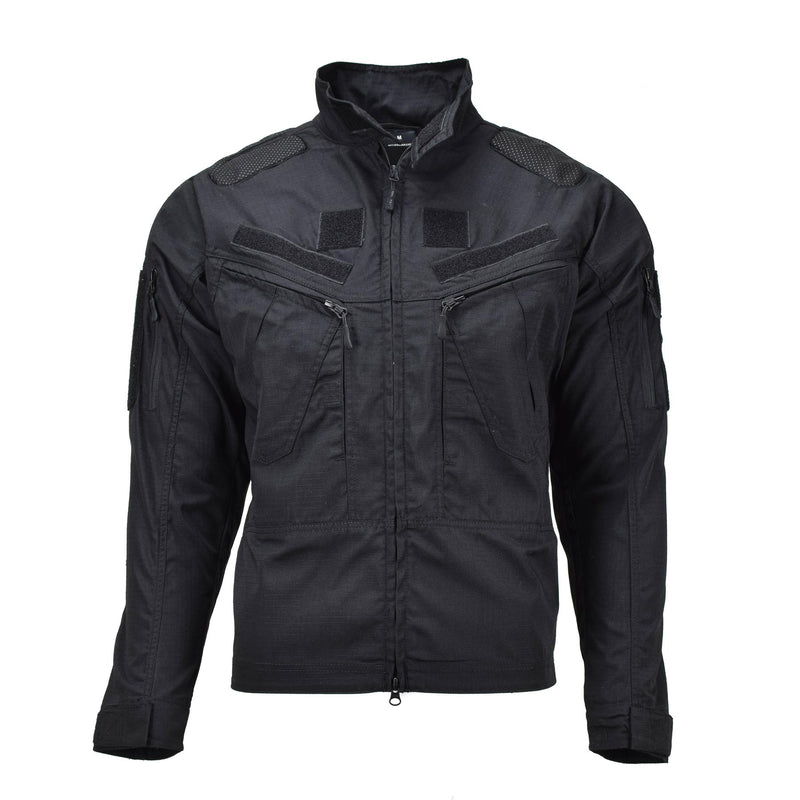 Mil-Tec Brand Army style black chimera jacket ripstop narrow fit military shirts