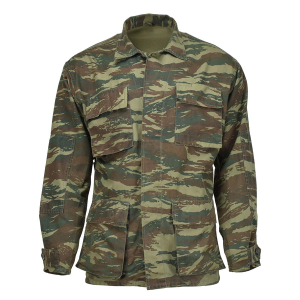 Genuine Greek military jacket durable field tactical combat dark lizard camo