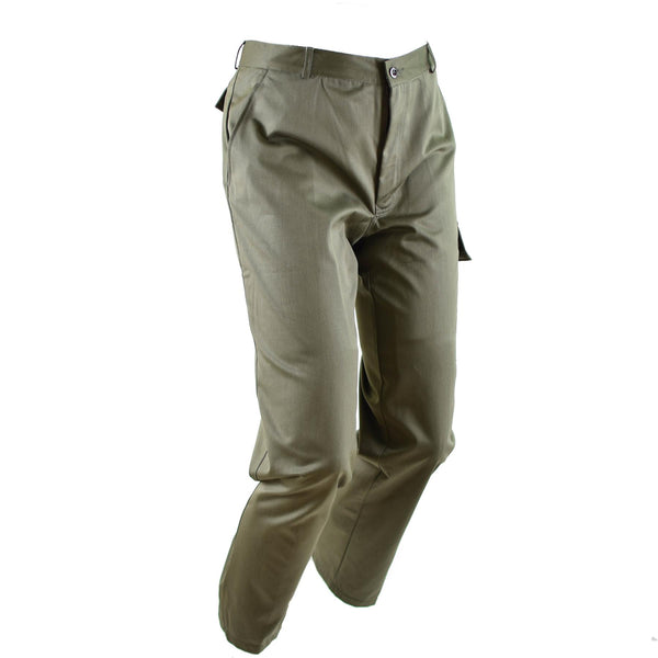 Genuine Belgian army service trousers O.D Olive military lined pants NEW
