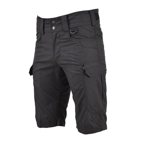 MFH Brand Military style shorts bermuda black sturdy cotton ripstop uniform NEW