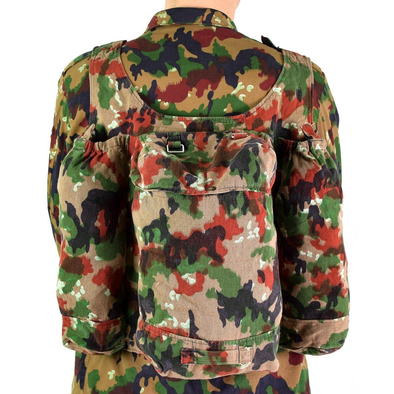 Genuine Swiss army backpack Switzerland Alpen Camo sniper rucksack w suspenders