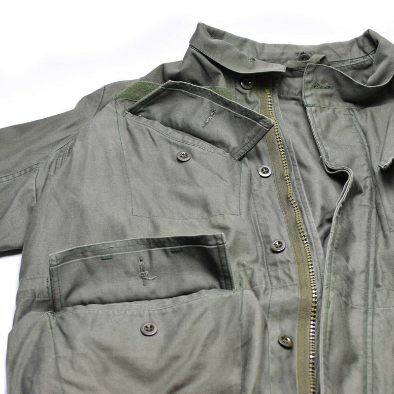 Genuine Belgian army field jacket M64 military cotton waterproof parka Olive OD
