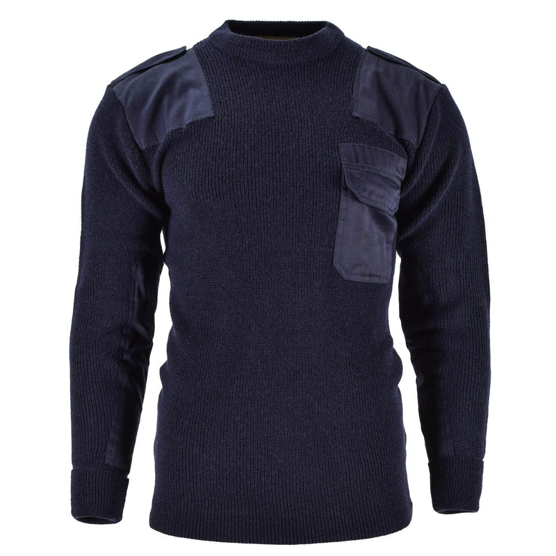 Mil-Tec brand Men Sweater German pullover Commando Jumper Navy Blue sweater Wool