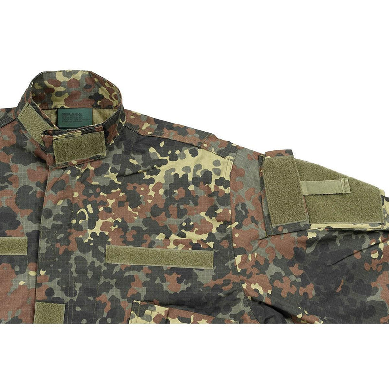 MFH Brand U.S. Military style jacket field uniform flecktarn camo ripstop NEW
