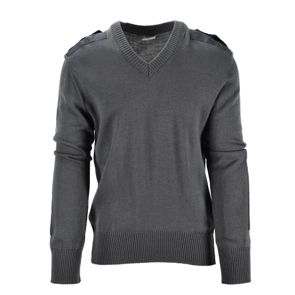 Origineel Oostenrijkse leger pullover jumper commando grijs wol v-neck trui nieuw