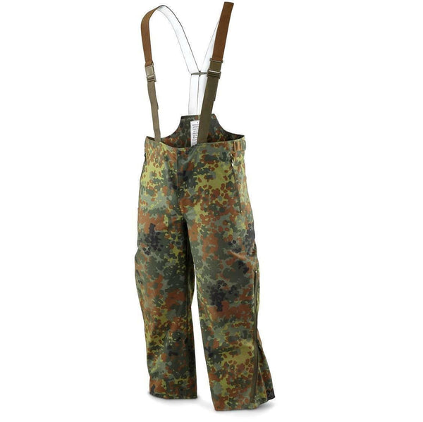 Original German army trousers GoreTex Bib n Brace Flecktarn pants overall rain