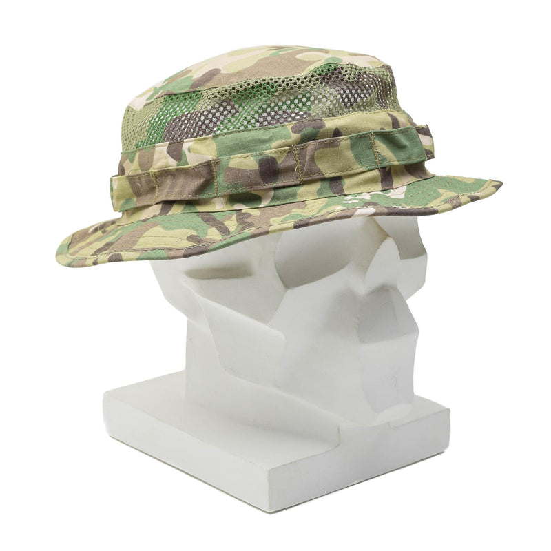 MFH Military Tactical Boonie Hat Mesh Summer Field molle loops Camouflage Olive Large XLarge