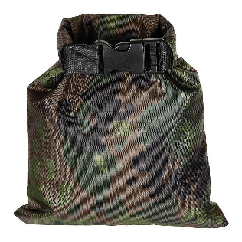 MFH Drybag 1L Waterproof Ripstop Pack Sack Roll Top M05 Finnish Camouflage