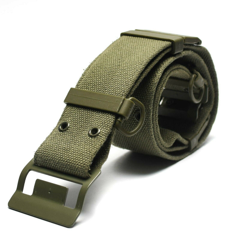 Original French army webbing belt Famas Olive OD web belt France Military