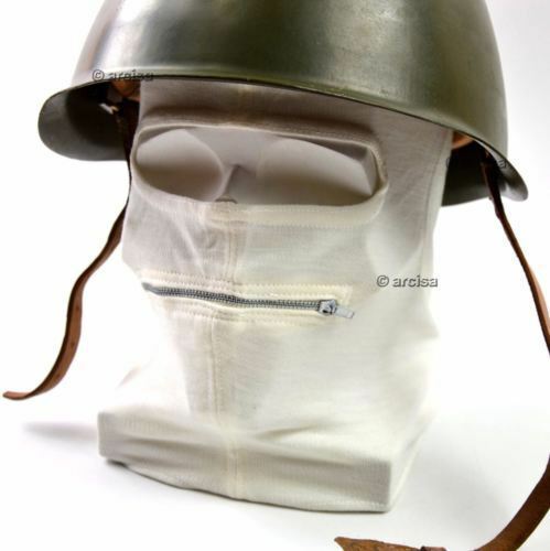 NEW Italy italian army white face mask balaclava two hole mask with zip