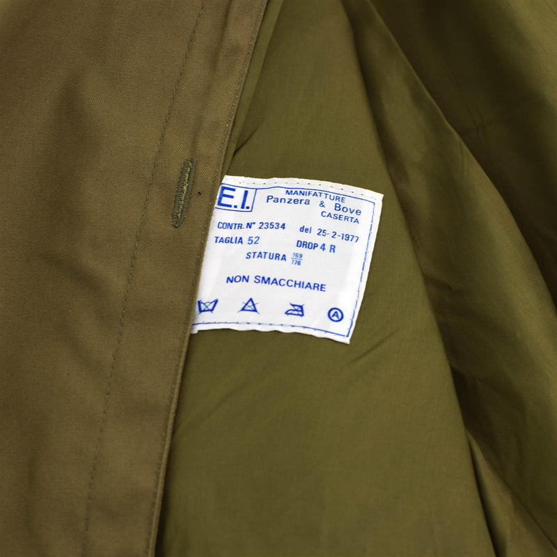 Original Italian army trenchcoat Khaki Blue plain color raincoat military issue