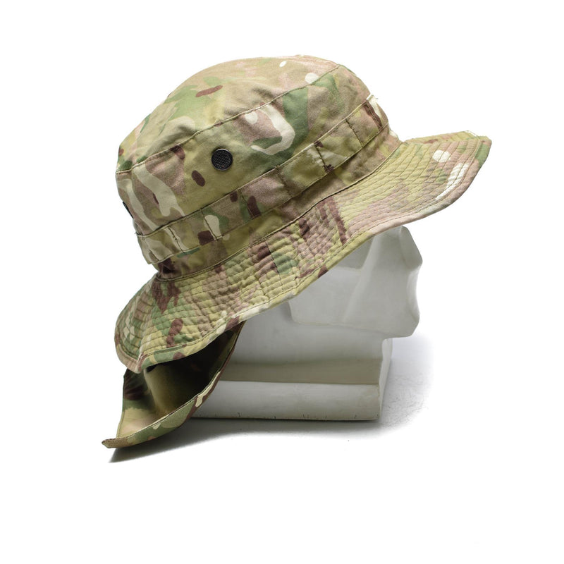 Genuine British Military Bush hat MTP camouflage neck flap Panama Boonie hat NEW