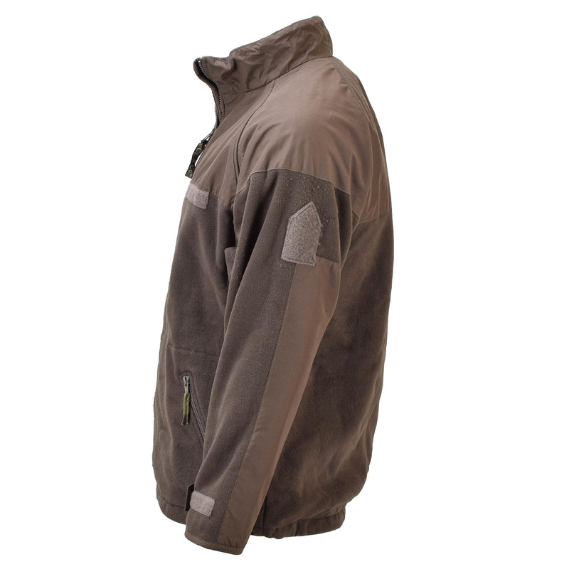 Original Hungary military brown fleece jacket storm stopper adjustable cuffs