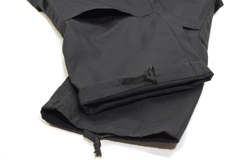 Mil-Tec Brand U.S. Army style black cargo trousers combat uniform ripstop pants