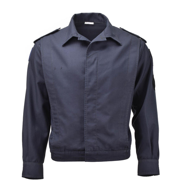 Original French Military jacket alpine troops field uniform cotton solid blue