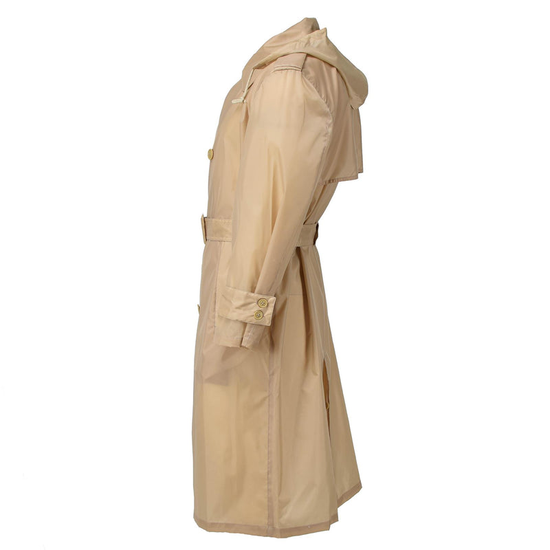 Original French military khaki raincoat waterproof formal dress long coat NEW