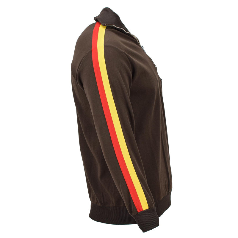 Original German military NVA brown sport jacket activewear vintage tracksuit