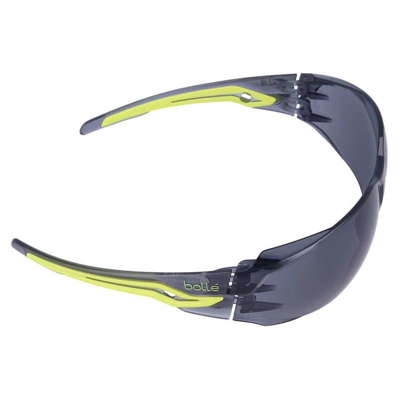 Bolle SILEX+ Tactical Safety Glasses Black Yellow Frame Smoke Lens UV Protection