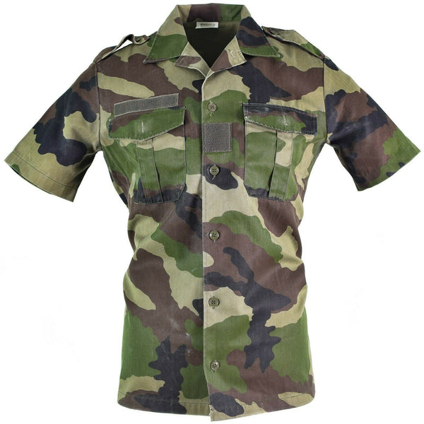 Original French army F2 shirt woodland camo CCE short sleeves Shirts