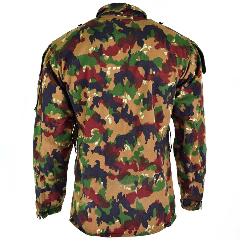 Marškiniai ilgomis rankovėmis M83 originalūs Šveicarijos kariuomenės Alpenflage camo Dėvėta