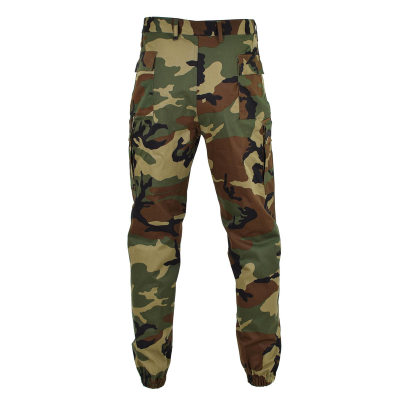 Original Italian Military cargo pants combat woodland camo field trousers NEW