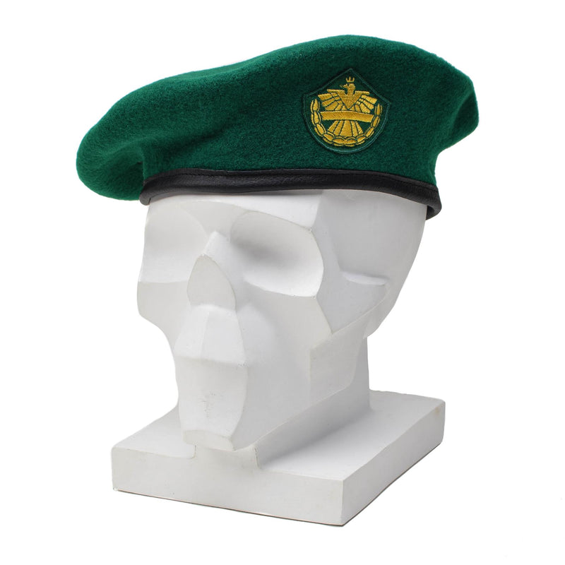 Genuine Austrian army green wool beret hat casual lightweight headwear cap NEW