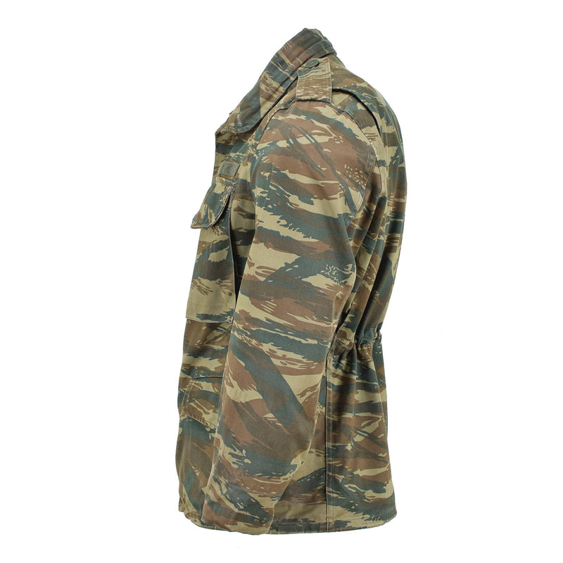 Genuine Greek army field jacket Greece military shirts lizard camouflage  surplus