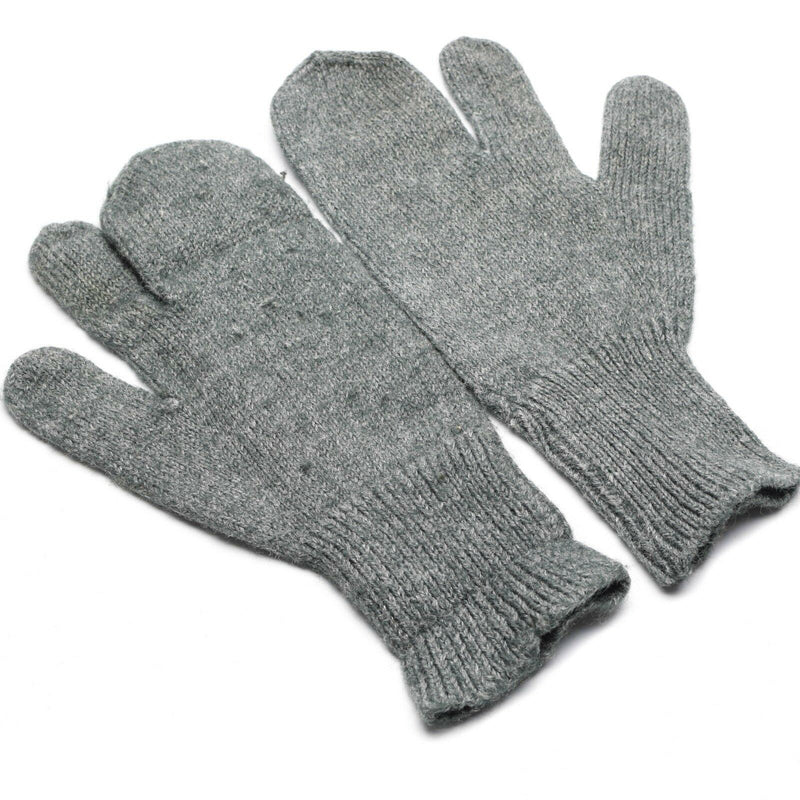 Genuine Swiss army military gloves Liners wool warmers trigger mittens military