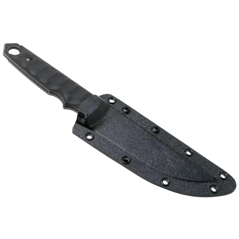 FoxKnives RYU tactical modified tanto shape fixed blade knife stone washed black