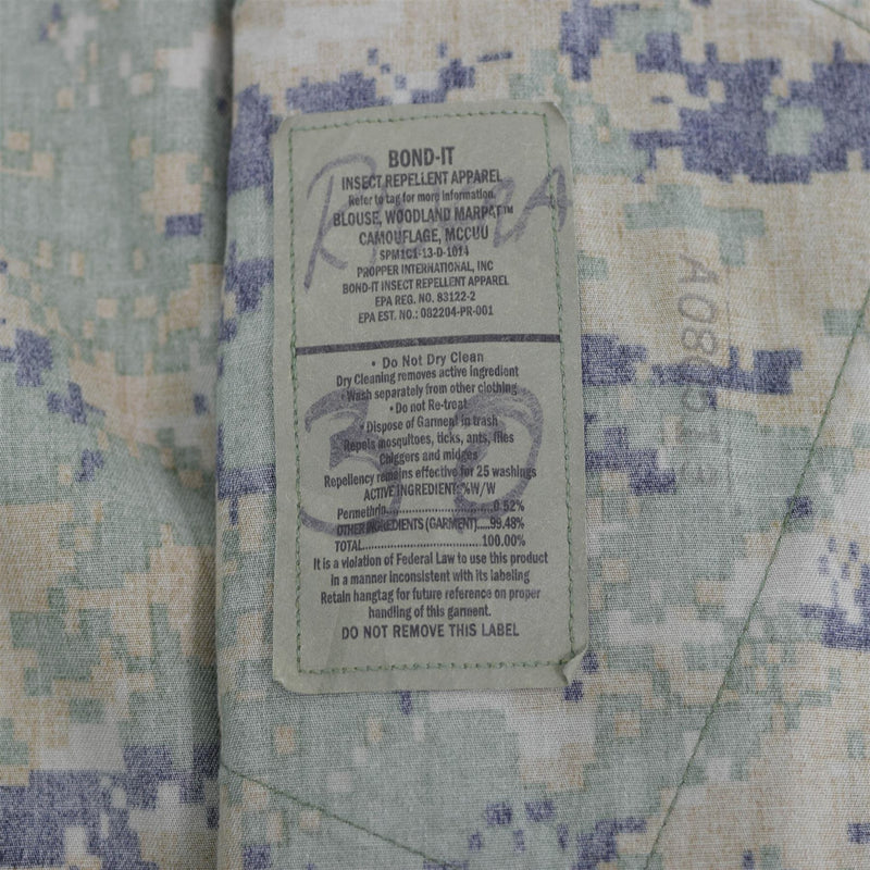 US army troops jacket BDU digital woodland camo shirt military issue