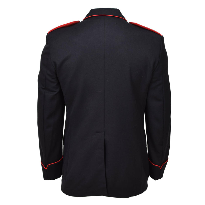 Original Italian military black wool carabinieri formal jacket red stripes NEW