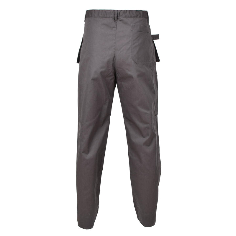 Original Belgian Army cargo pants work reinforced knees extra pockets gray NEW