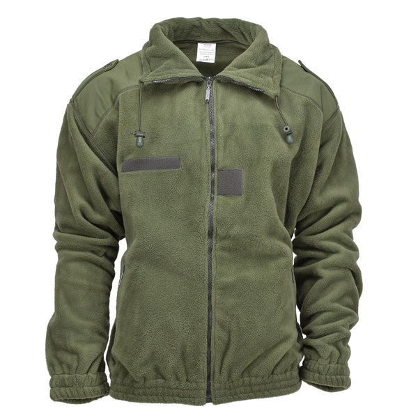 Original French Military fleece jacket polar warm reinforced high neck olive NEW
