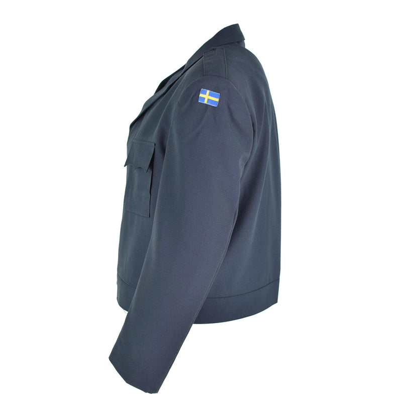 Original Swedish air forces jacket blue parade uniform suit top military surplus