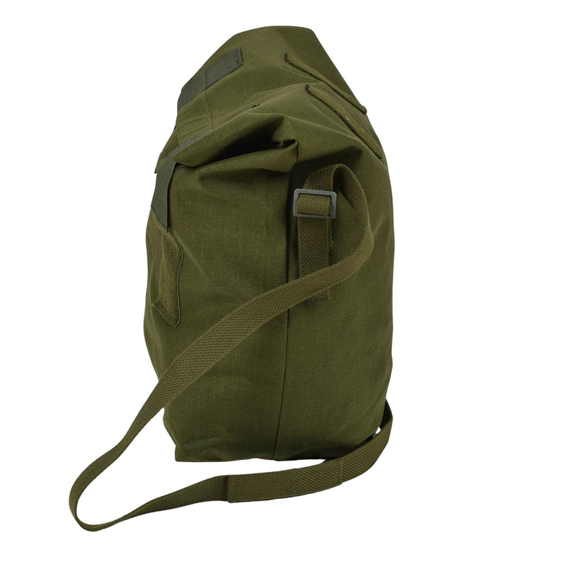 Original Danish Military Shoulder bag Roll-top Nylon  PVC coated Olive