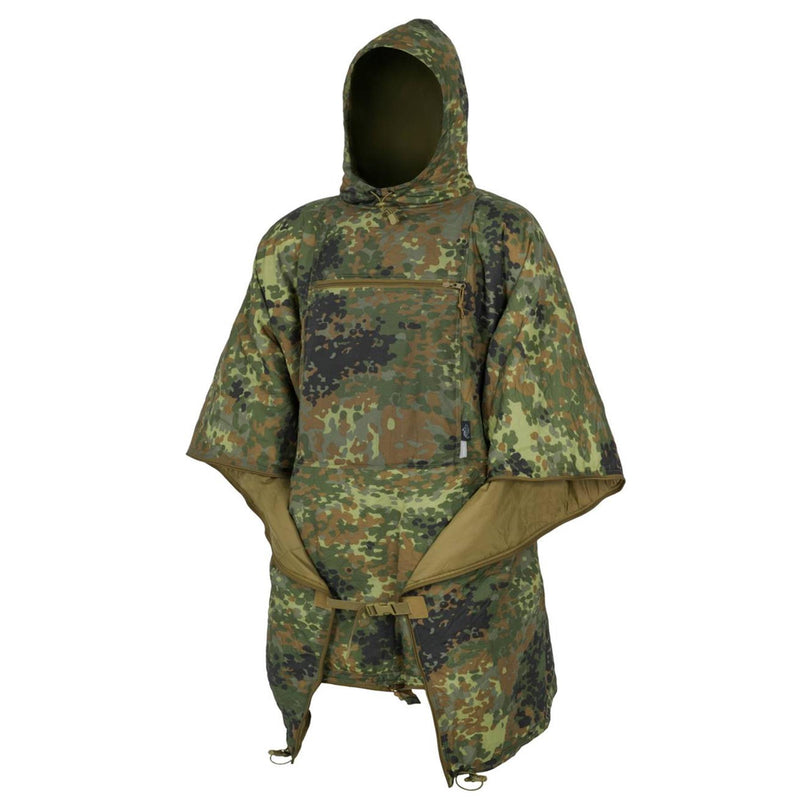 Poncho roulé Helikon-Tex Swagman avec capuche et protection contre la pluie légère pour hamac