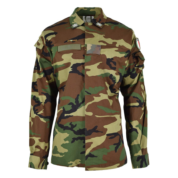 Original Italy military combat jacket lightweight woodland camo army surplus NEW