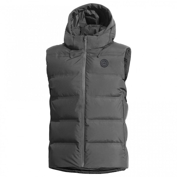 PENTAGON Omega Down Vest gray water repellent coated hooded sleeveless winter